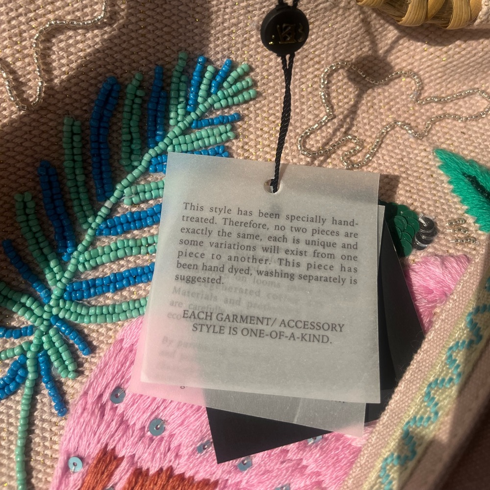 Embroided Beach Bag - Picture 3 of 4